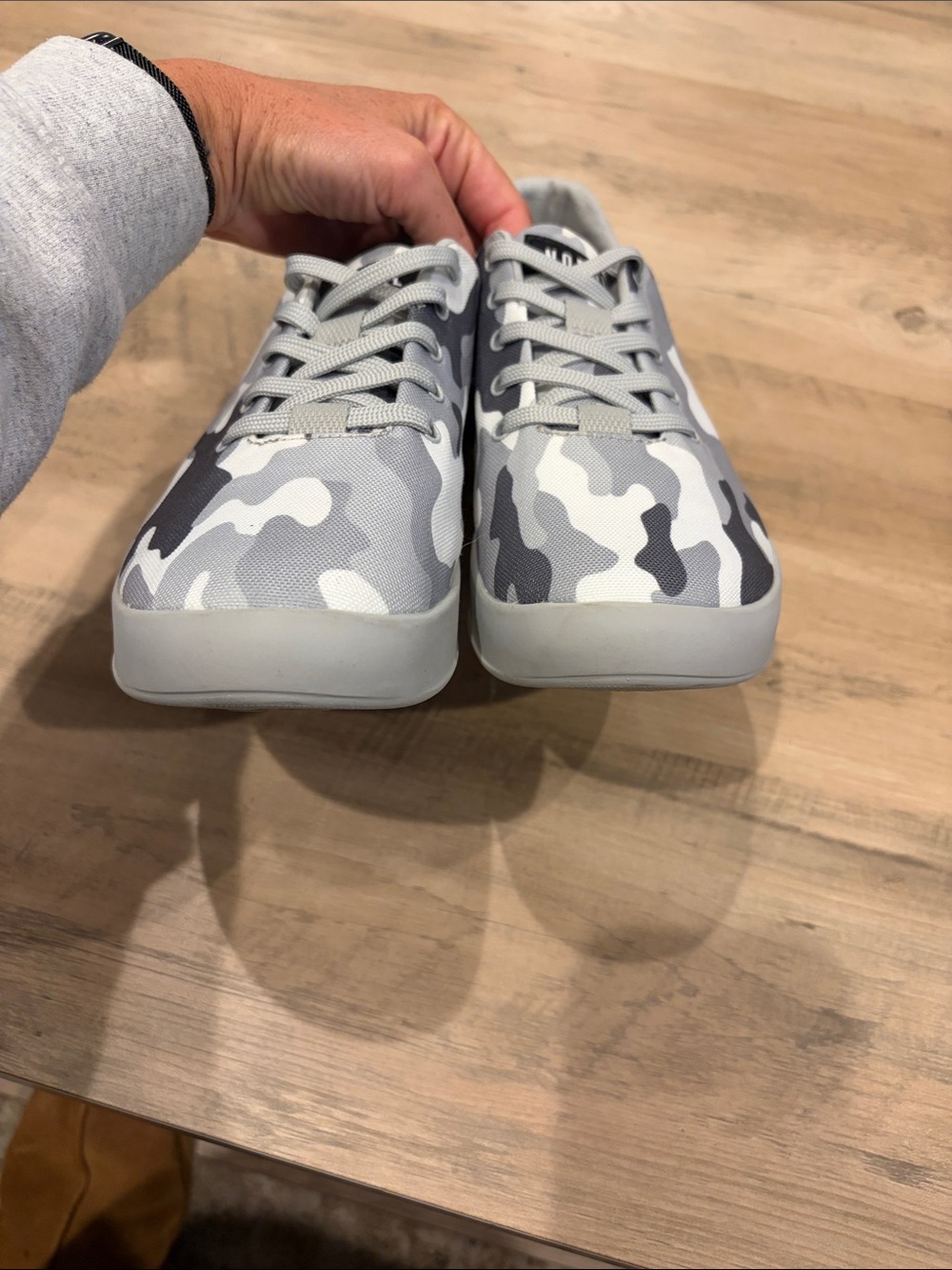 NOBULL Gray White Camo Canvas Sneakers - Picture 10 of 14